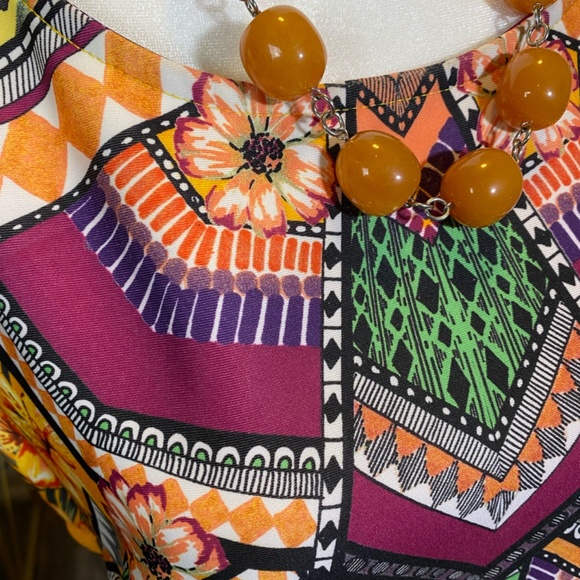 NY&C Tribal Floral Mixed Sheath Dress – Size M – Bold + Beautiful - Picture 3 of 5